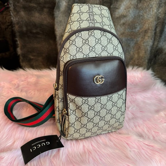 🆕 Monogram Beige and Brown Sling Bag